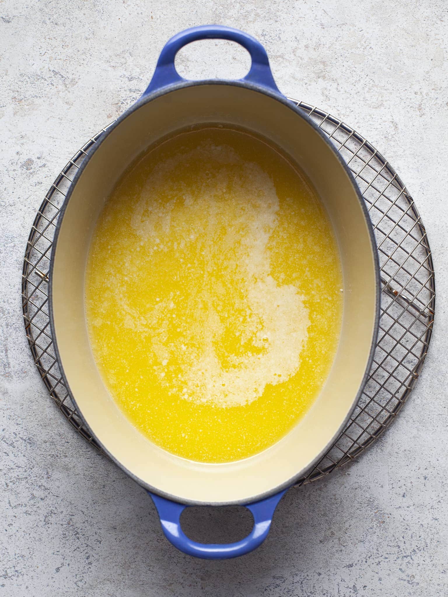 melted butter in a pot