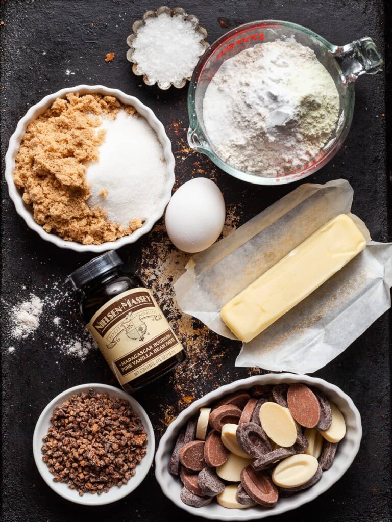 ingredients to make gluten free chocolate chip cookies