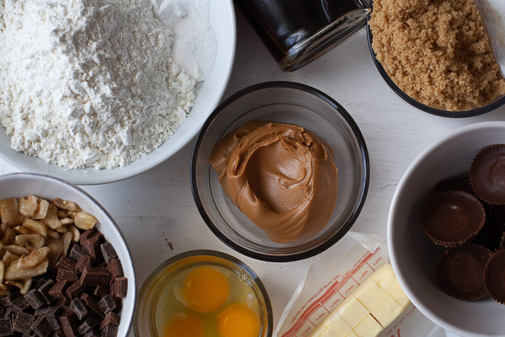 Ingredients for the gluten free elvis cookies