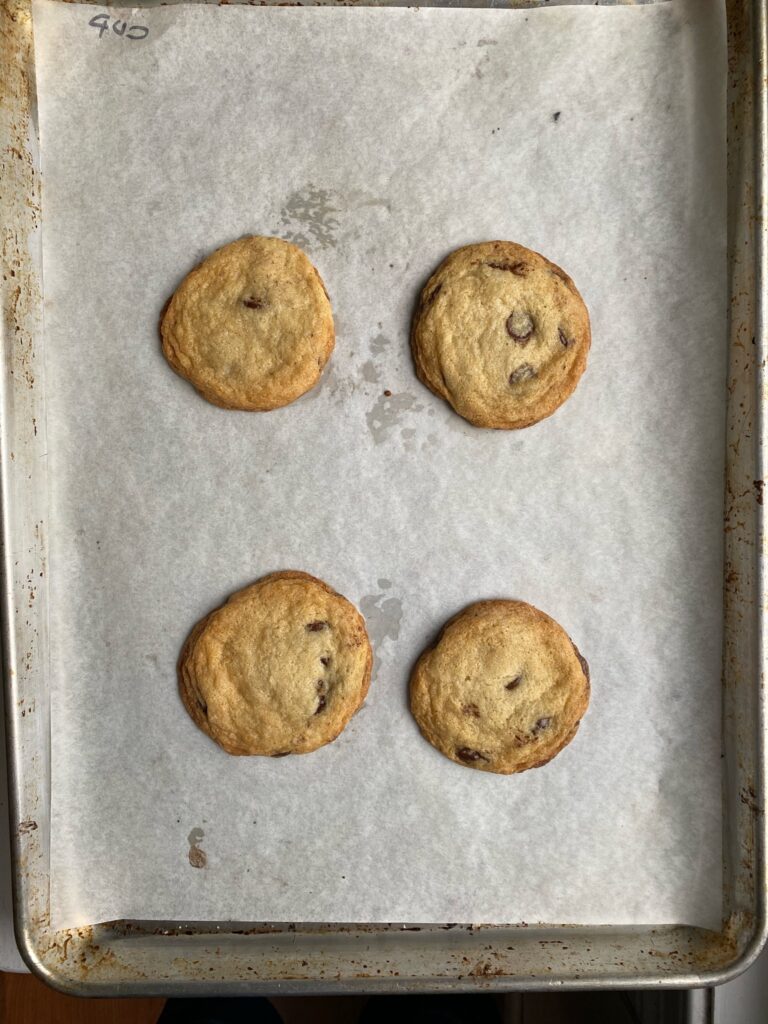 Gluten Free Chocolate Chip Cookies baked with Cup4Cup