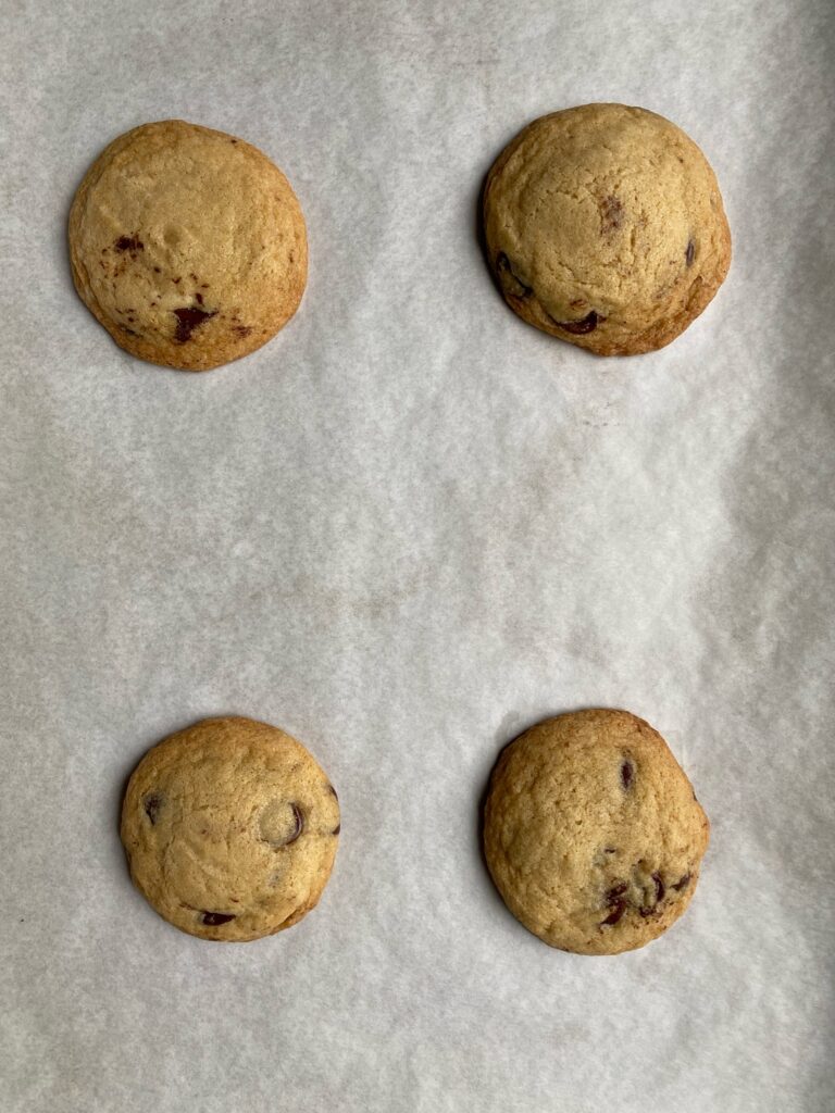 Gluten Free Chocolate Chip Cookies baked with Bob's Red Mill 1-for-1