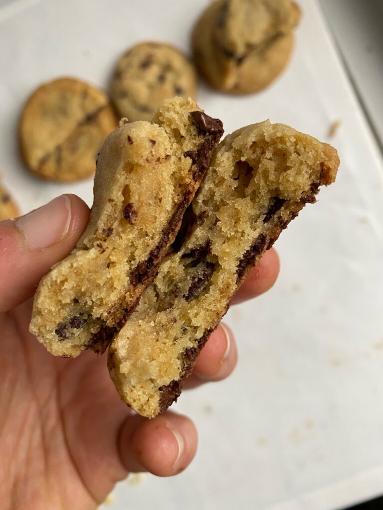 Gluten Free Chocolate Chip Cookies baked with King Arthur
