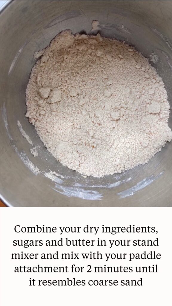 combine dry ingredients and butter