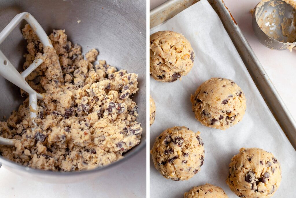 step 3 how to make chocolate walnut cookies