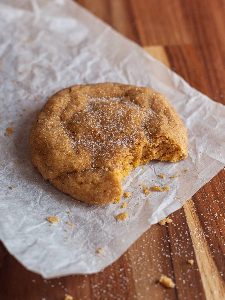 These gluten free Pumpkin snickerdoodles are the perfect fall cookie. Soft and chewy, made with real pumpkin and loaded with fall spices