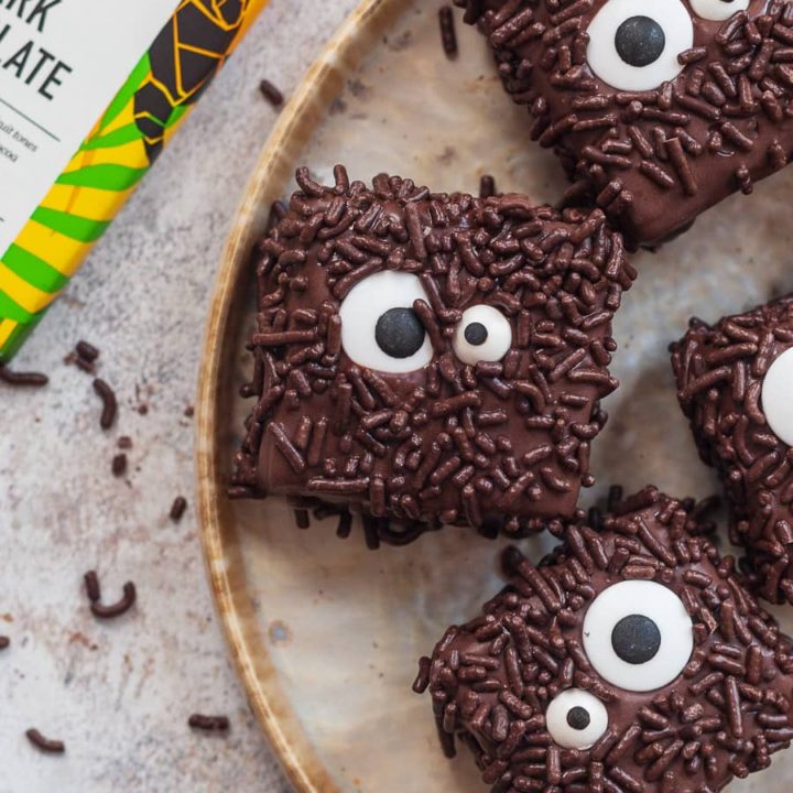 Gluten Free Scary Cute Monster Brownies