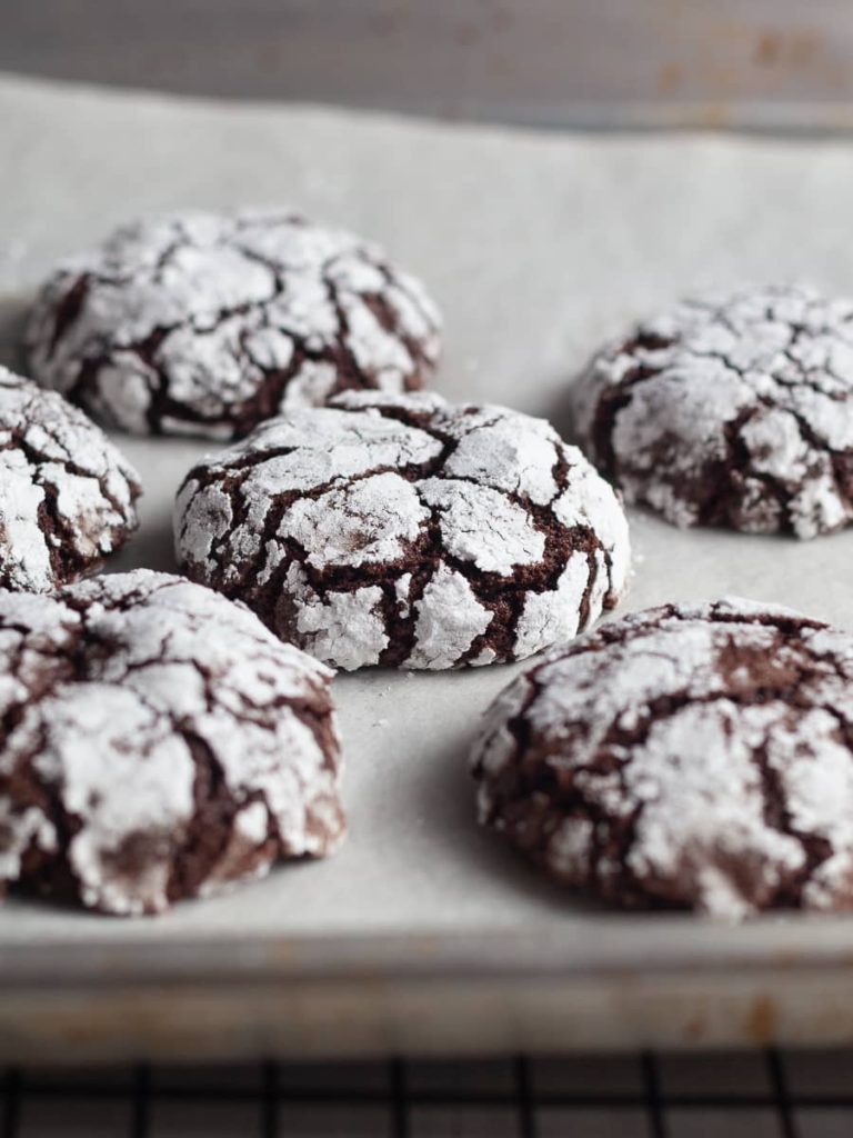 Gluten Free Fudgy Chocolate Crinkle Cookies are better than brownies