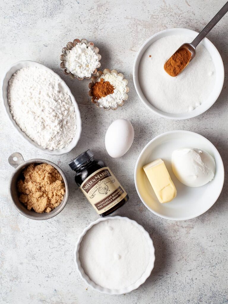 Ingredients to make Gluten Free Snickerdoodles