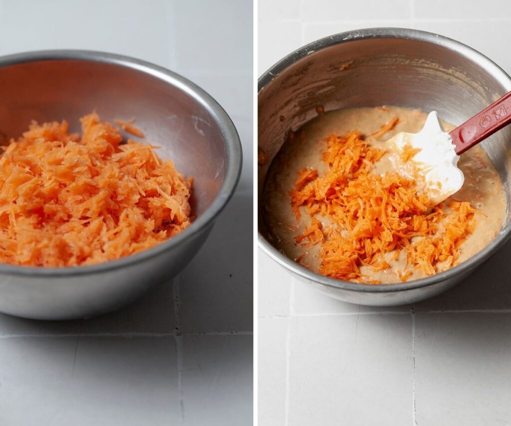 how to make carrot cake step 2