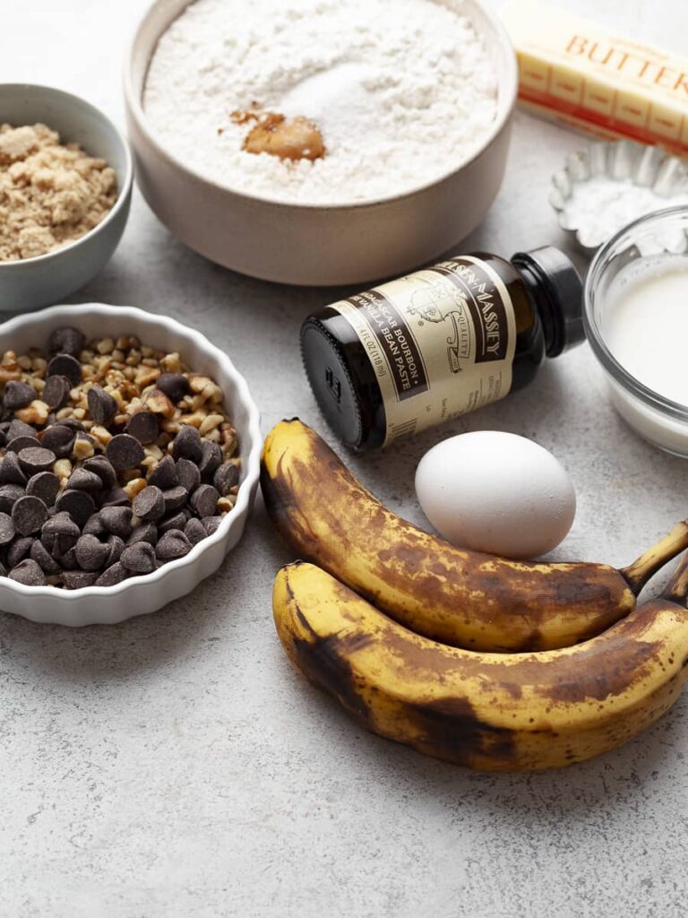 Ingredients to make gluten free banana scones