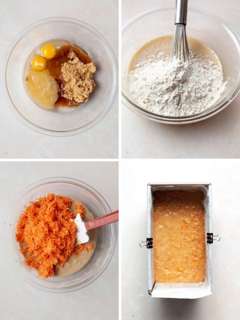 Step by Step Instructions to make Gluten Free Carrot Cake Loaf