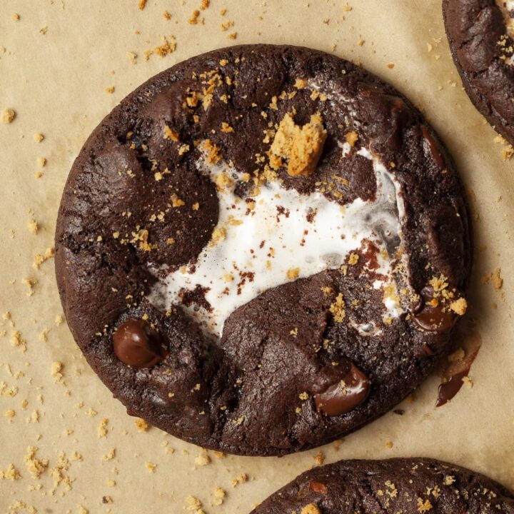 gluten free chocolate marshmallows cookie recipe card