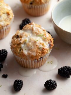 hero blackberry lime muffins with gluten free ingredients