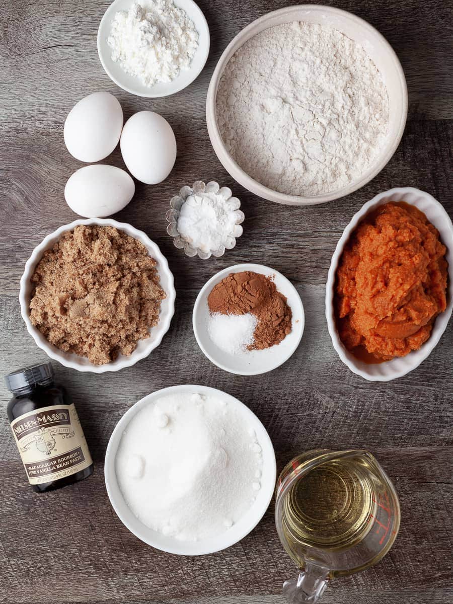 Ingredients needed to make this recipe on a wooden backdrop