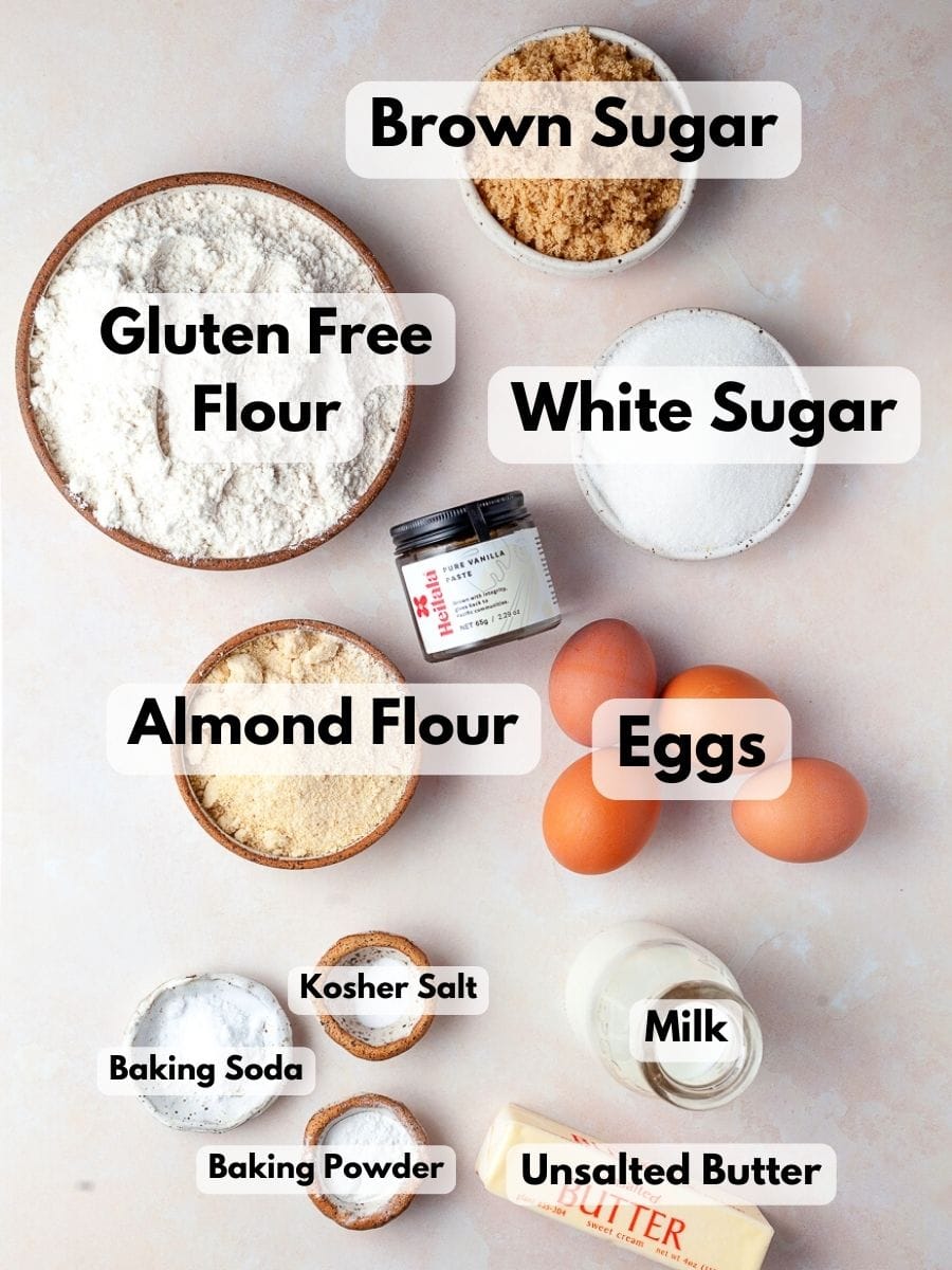 ingredients needed to make this gluten free bundt cake recipe