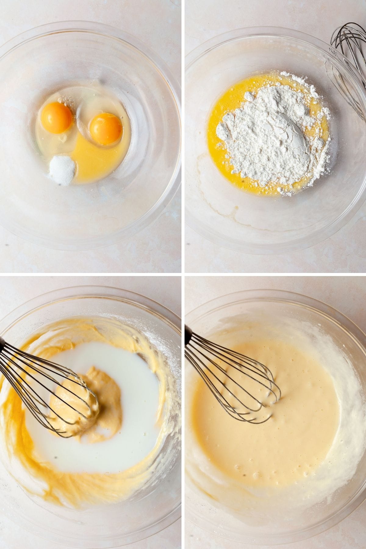 a collage of photos how to make gluten free palatschinken