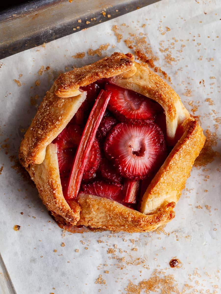 Gluten Free Galette with Strawberry Rhubarb Filling