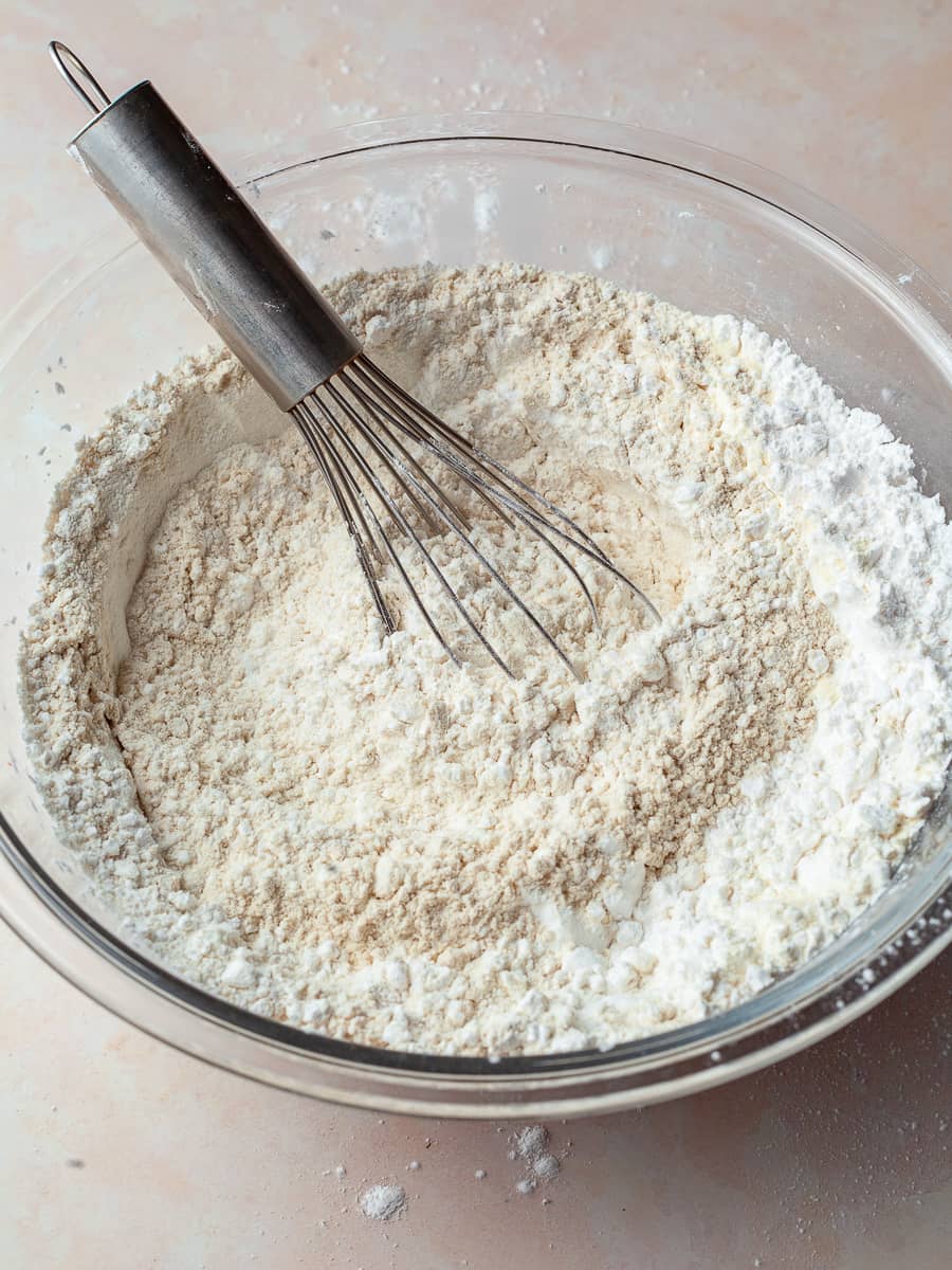a bowl of homemade gluten free flour blend