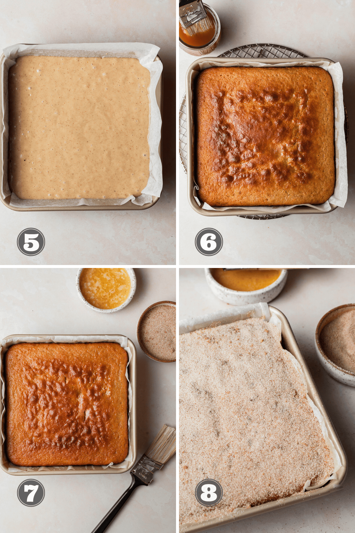 step by step instructions to make a gluten free apple cider cake