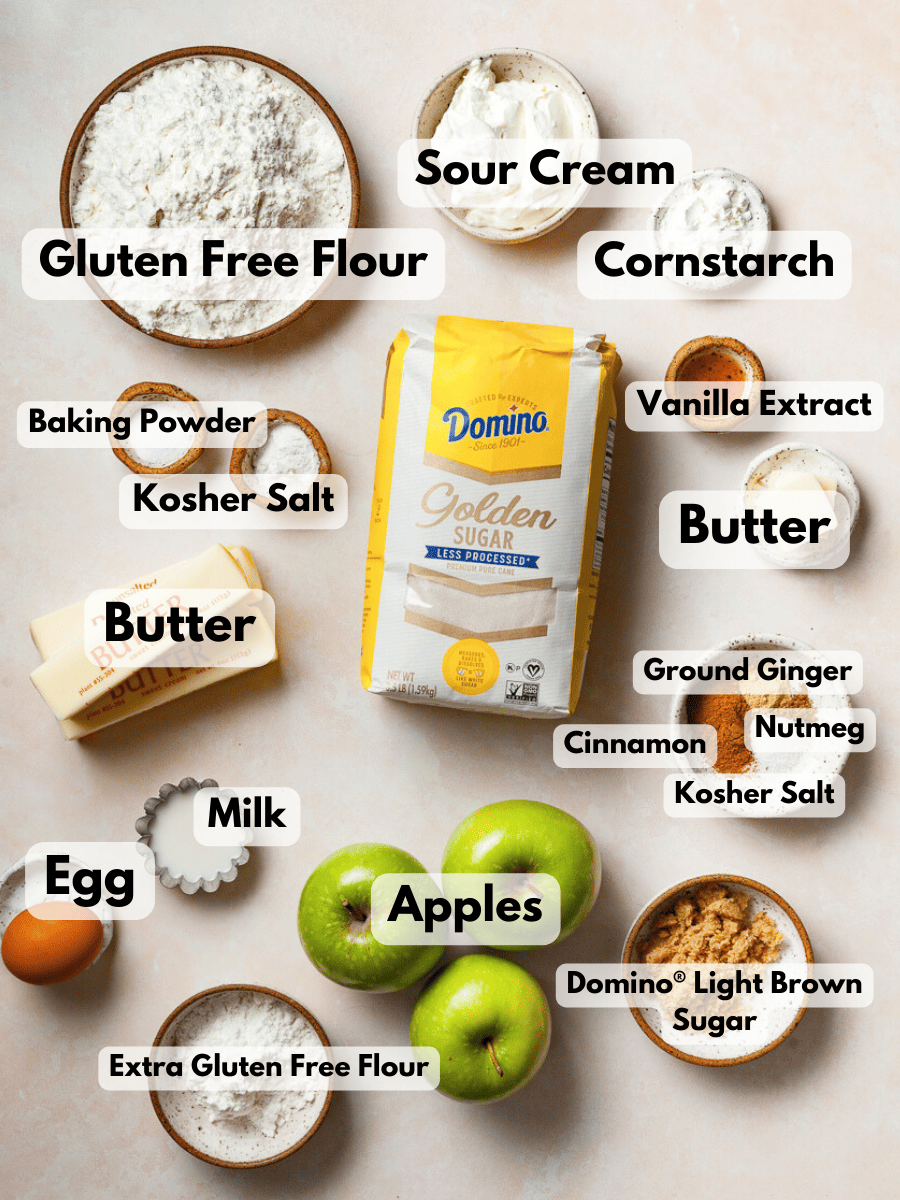 ingredients needed to make gluten free apple hand pies
