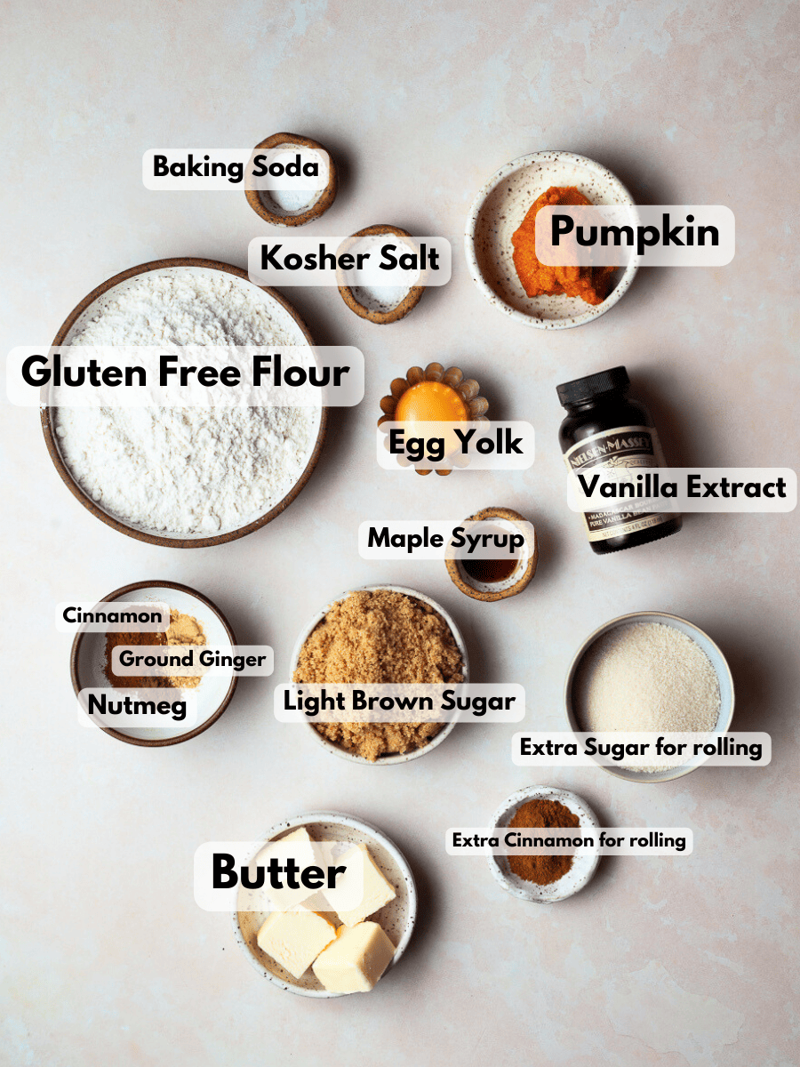 ingredients needed to make gluten free pumpkin cookies