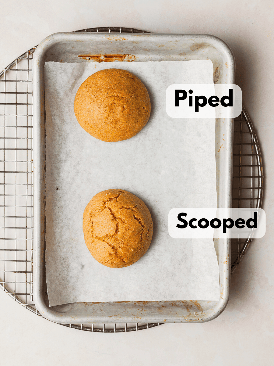 difference between piped and scooped whoopie pies