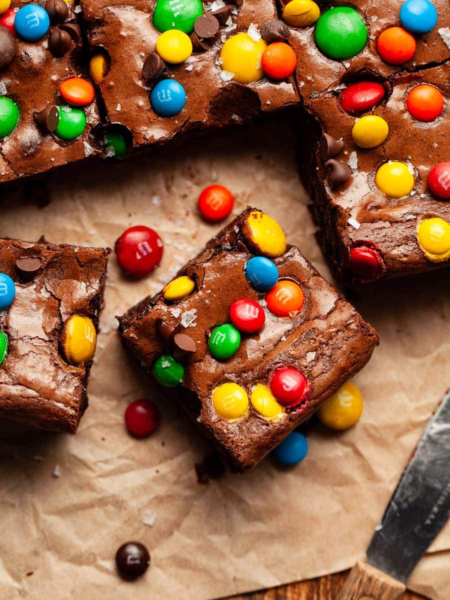Rich and fudgy, these Gluten Free M&M Brownies are packed with colorful M&M candies, providing bursts of sweetness and a satisfying crunch with every bite. A chocolate lover's dream come true