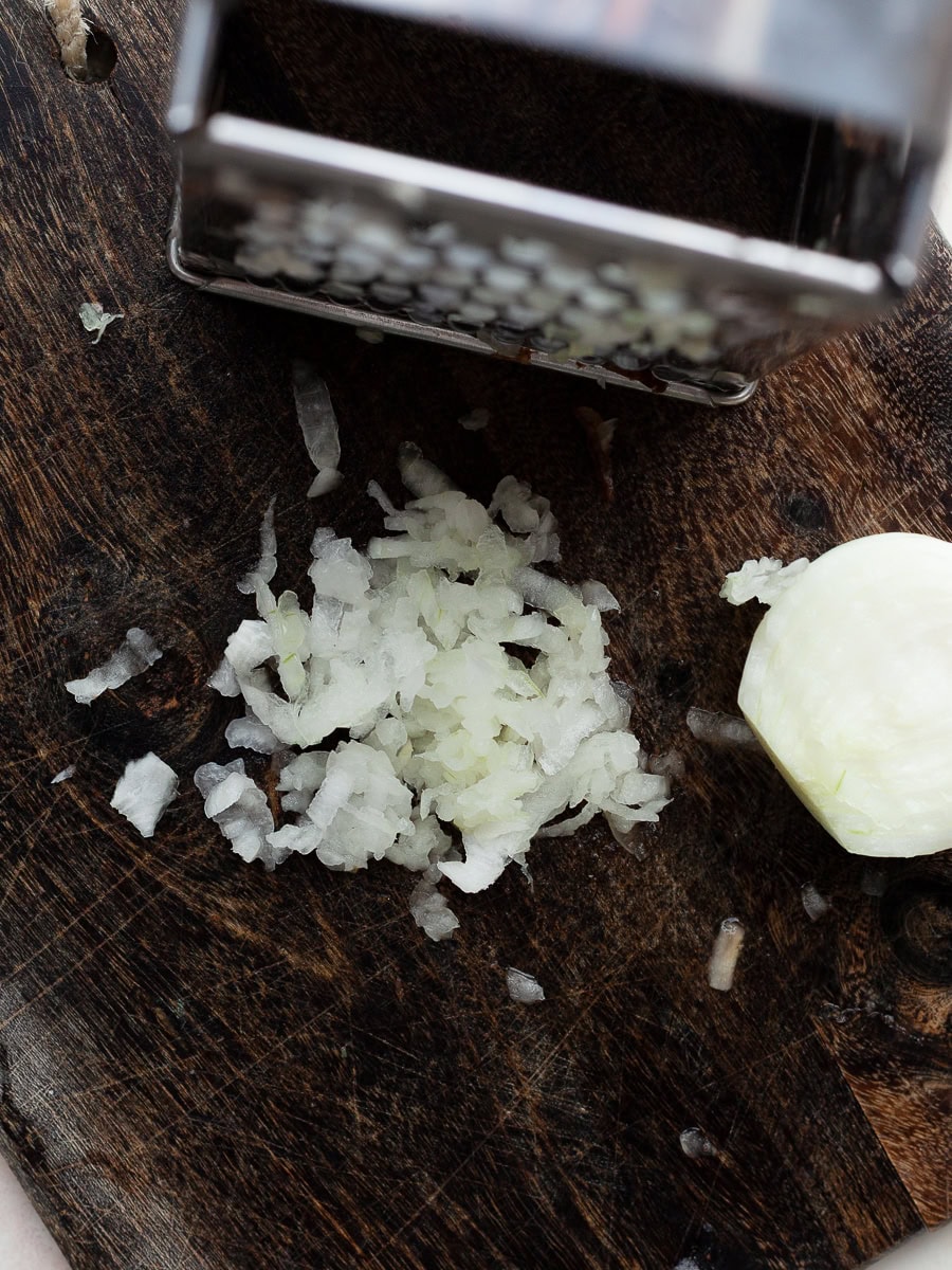 grated onions