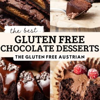 The ultimate collection of gluten free chocolate desserts! From fudgy brownies and rich chocolate cakes to bakery-style cookies and elegant desserts, these recipes prove that gluten free baking can be just as decadent and delicious as traditional desserts.