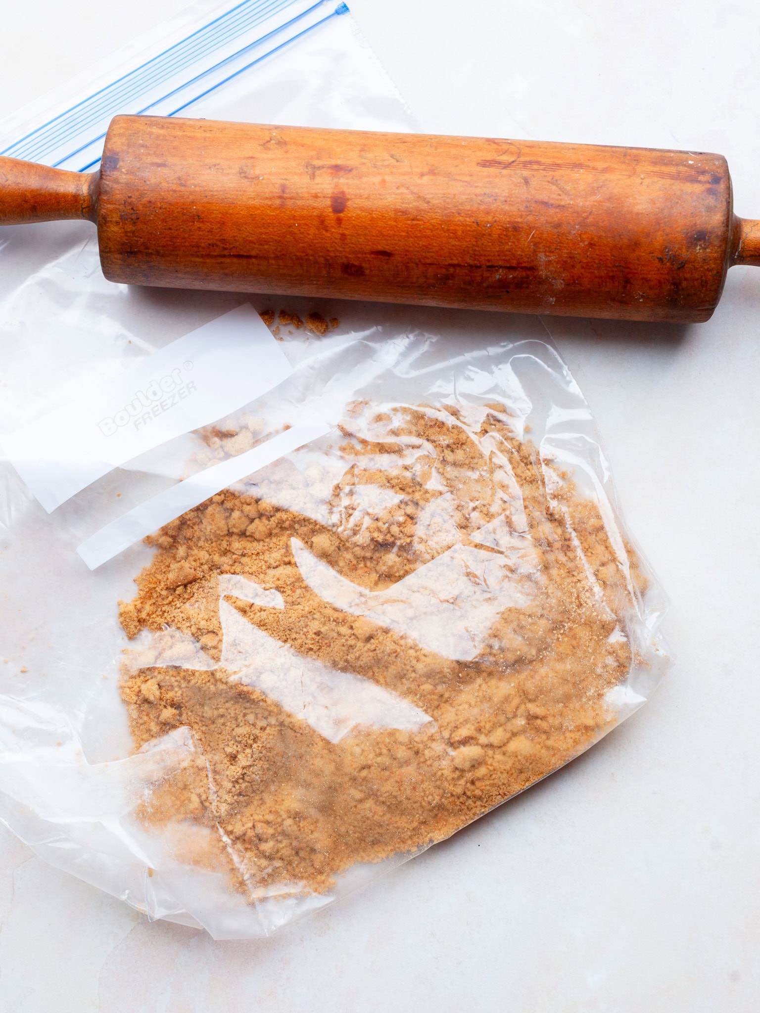 gluten free graham crackers in a ziplock bag
