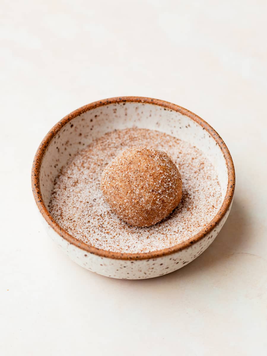 gluten free dirty chai cookie dough in a chai sugar