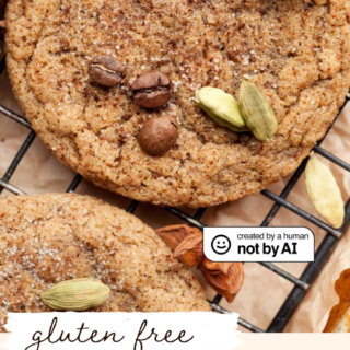 These small batch gluten free dirty chai cookies combine warm chai spices and espresso in soft, chewy cookies.